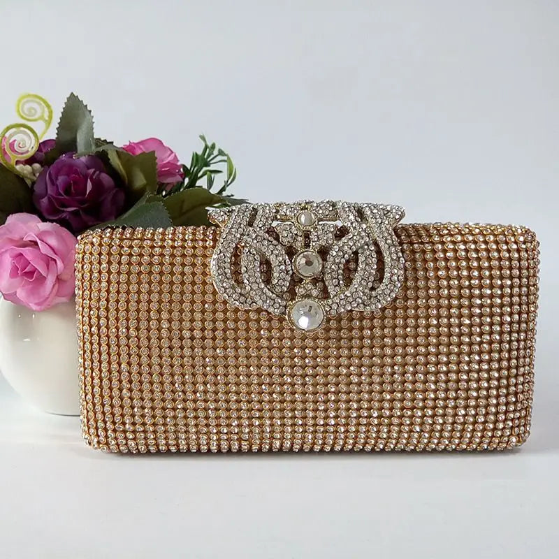 Rhinestone Evening Clutch Purse for Party Bridal Prom