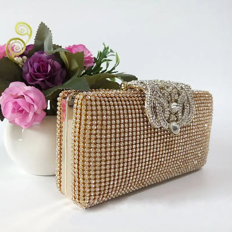 Rhinestone Evening Bag Clutch Purse - Party Bridal Prom