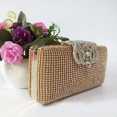 Rhinestone Evening Bag Clutch Purse - Party Bridal Prom
