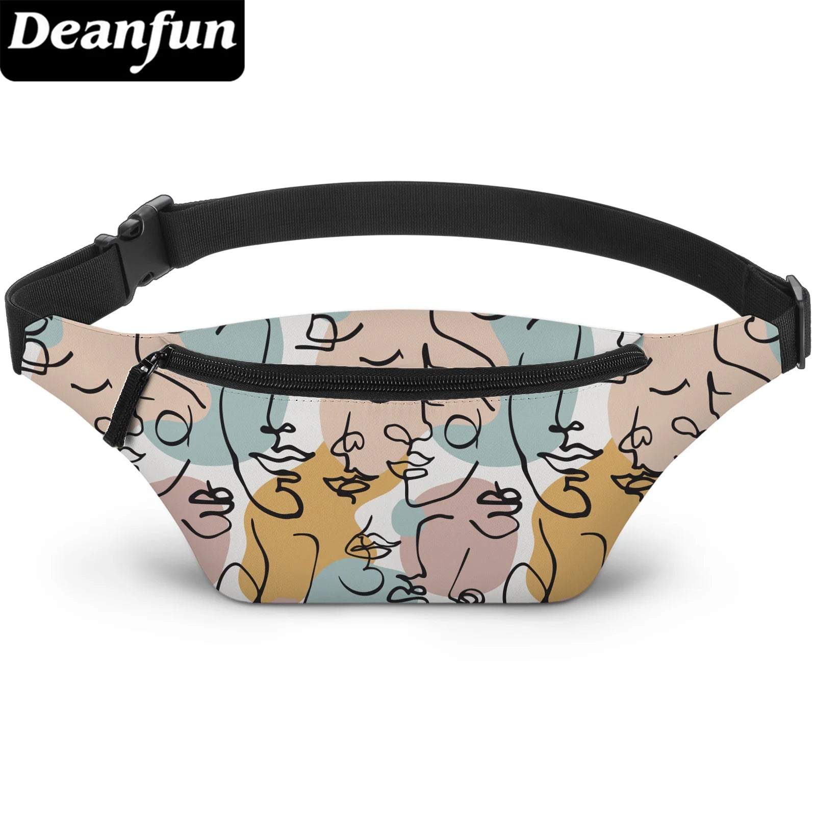 Deanfun 3D Printed Fanny Pack Waterproof Waist Pack