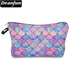 Deanfun Mermaid Scales Makeup Organizer Bag For Women