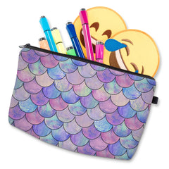 Deanfun Mermaid Scales Makeup Organizer Bag For Women