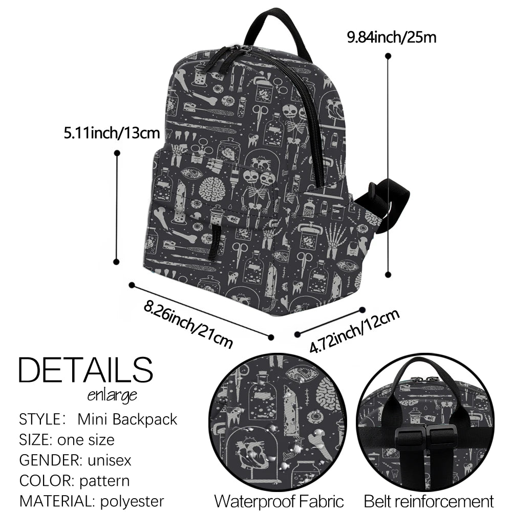 Deanfun Mini Backpack for Girls Skulls Shoulder Bag Kid Purse MNSB-21