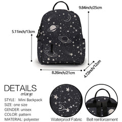 Deanfun Planet Mini Backpack Star Pattern Girls Shoulder Bags School Backpack