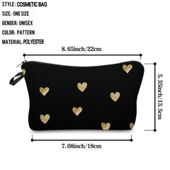 Deanfun Waterproof Love Heart Cosmetic Bag Makeup Travel Organizer
