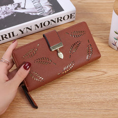 Deconn Women Long Zipper Credit Cardholder Clutch Wallet