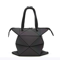 Luminous PU Leather Handbag Geometric Shoulder Bag