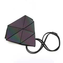 Luminous PU Leather Handbag Geometric Shoulder Bag