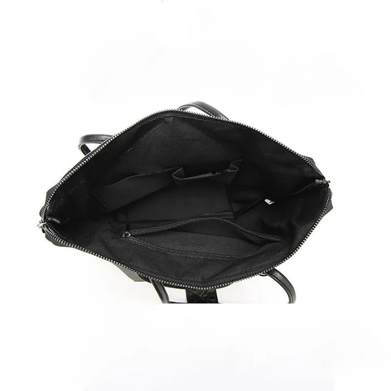 Luminous PU Leather Handbag Geometric Shoulder Bag