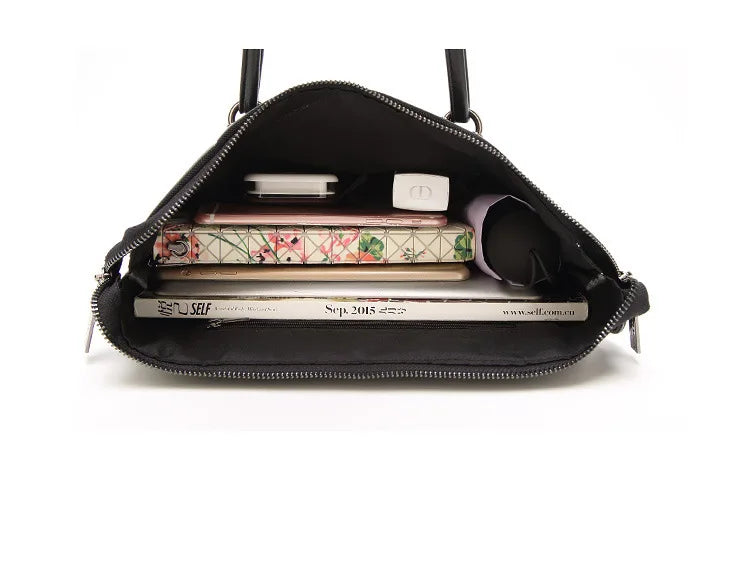 Luminous PU Leather Handbag Geometric Shoulder Bag
