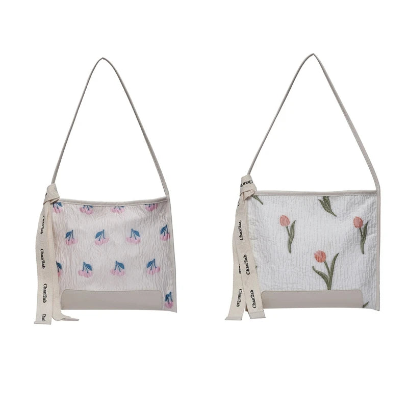 Summer Flowers Tote Bag Large Capacity Handbag 