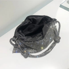 Mesh Rhinestone Shoulder Bag Clutch Purses Evening Bag