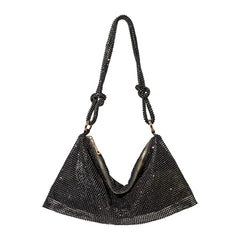 Mesh Rhinestone Shoulder Bag Clutch Purses Evening Bag