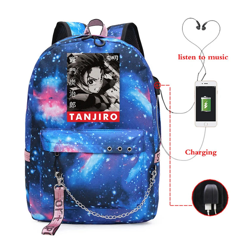 Demon Slayer Anime Backpack for Teenager Gift