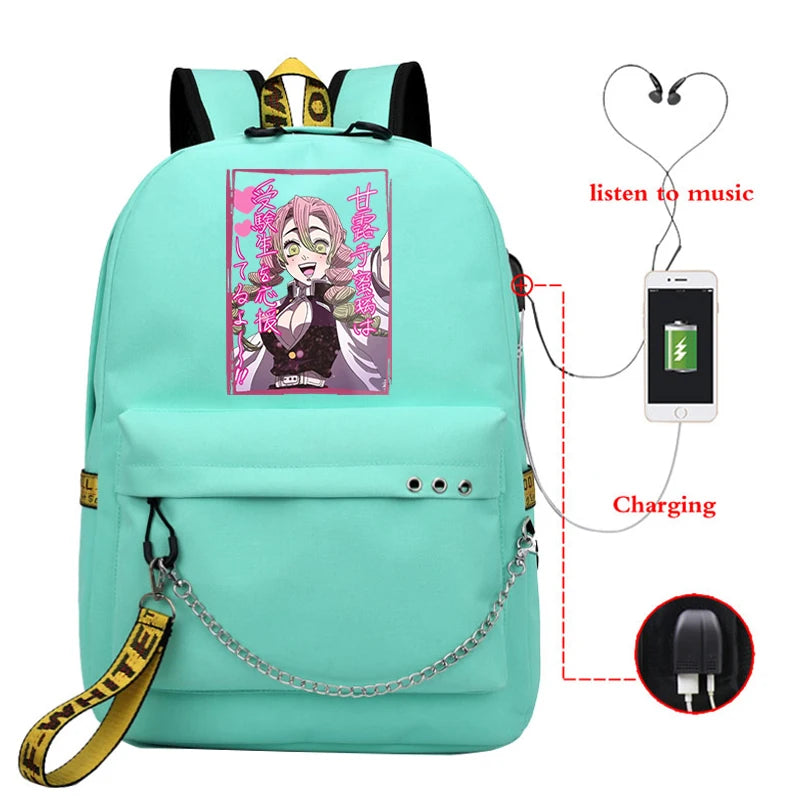 Demon Slayer Canva Bag for Teen Girl