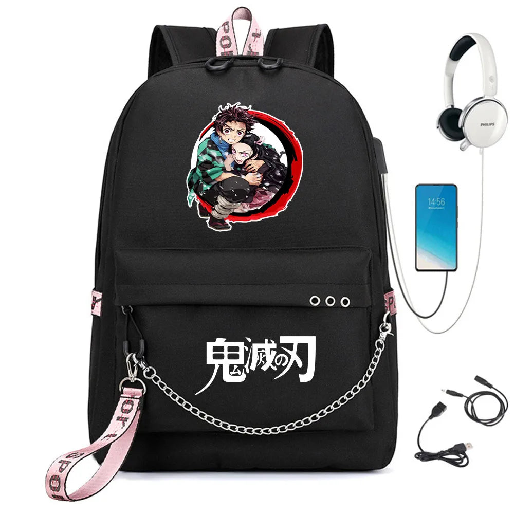 Demon Slayer Kimetsu no Yaiba Backpack USB Headphone