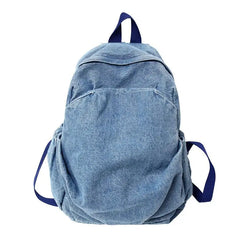 Denim Fabric Women's Backpack Bag Large Capacity