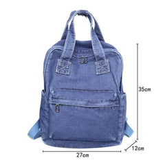 Denim School Bag Teenager Backpack Large Capacity