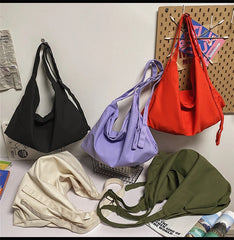 Denim Shoulder Bag Women Messenger Casual Tote Soft Student Large Capacity