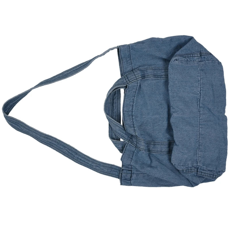Denim Slouch Bag Casual Jean Fabric Handbag