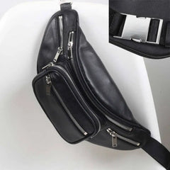 Women Men Waist Bag PU Leather Belt Waterproof Pack Phone Hip Bag