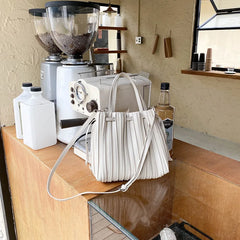 Women's PU Leather Bucket Bag Drawstring Closure