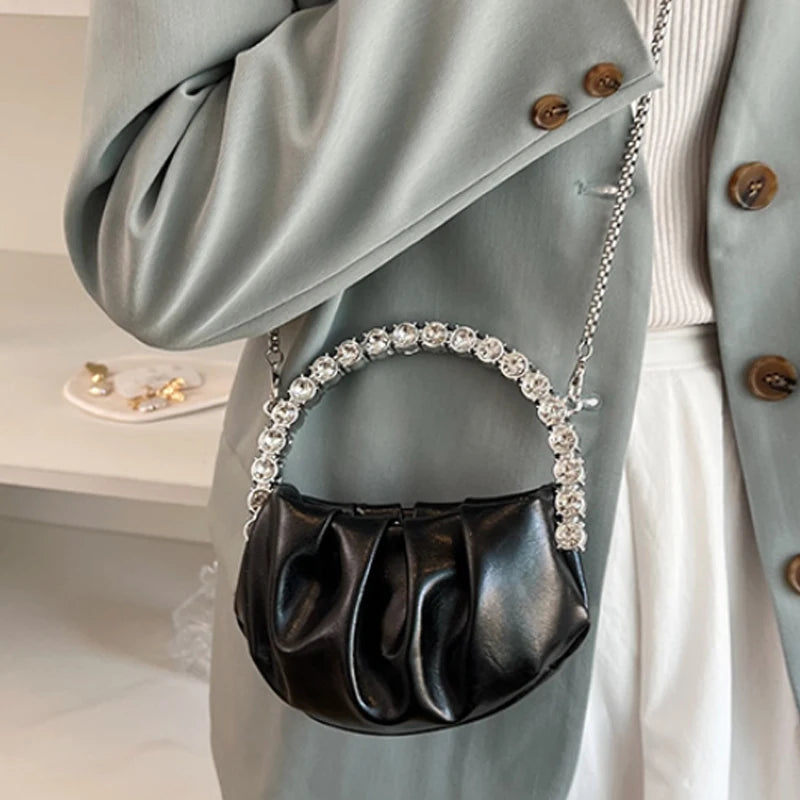 Mini Crossbody Bag Women Handbag Versatile Chain Messenger Bag