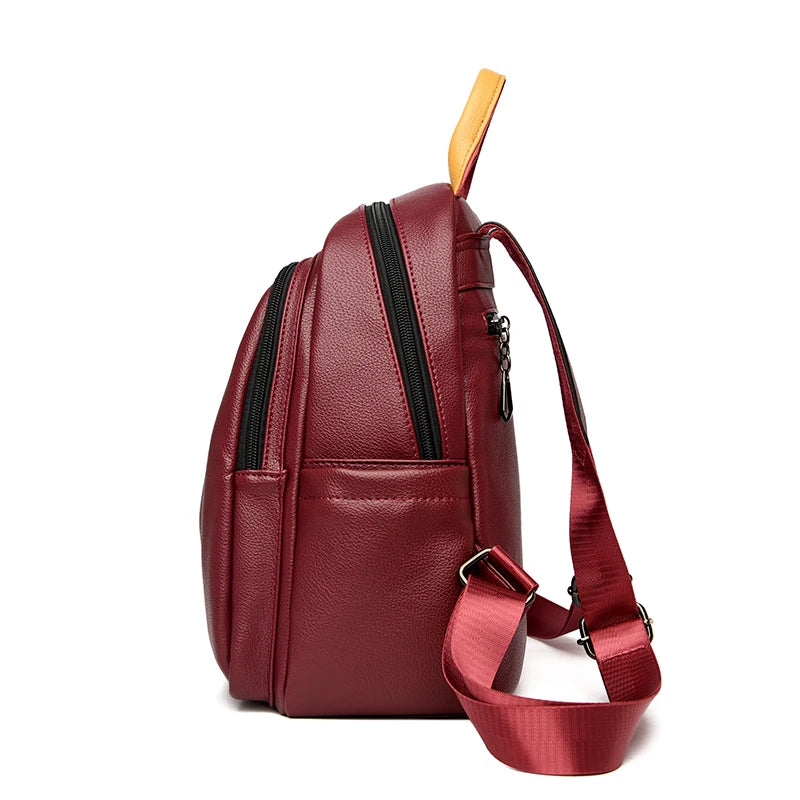Women's PU Leather Backpack for Girls