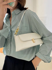 Women's Top Handle Shoulder Bags Pu Leather Solid