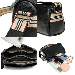 3 Layer Cow Leather Women Shoulder Crossbody Bags