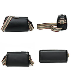3 Layer Cow Leather Women Shoulder Crossbody Bags
