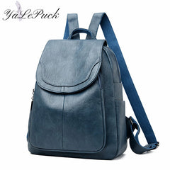 Multifunction Leather School Bags for Teenage Girls Backpack