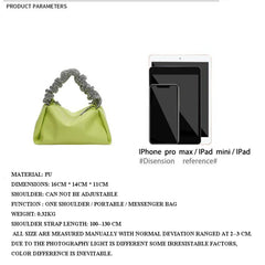 Casual Chain Crossbody Bag Women Shoulder Handbag PU Messenger Bag