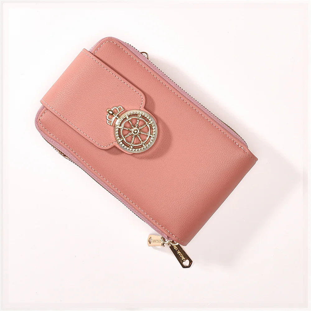 Pu Leather Wallet Purse Women's Phone Shoulder Bags