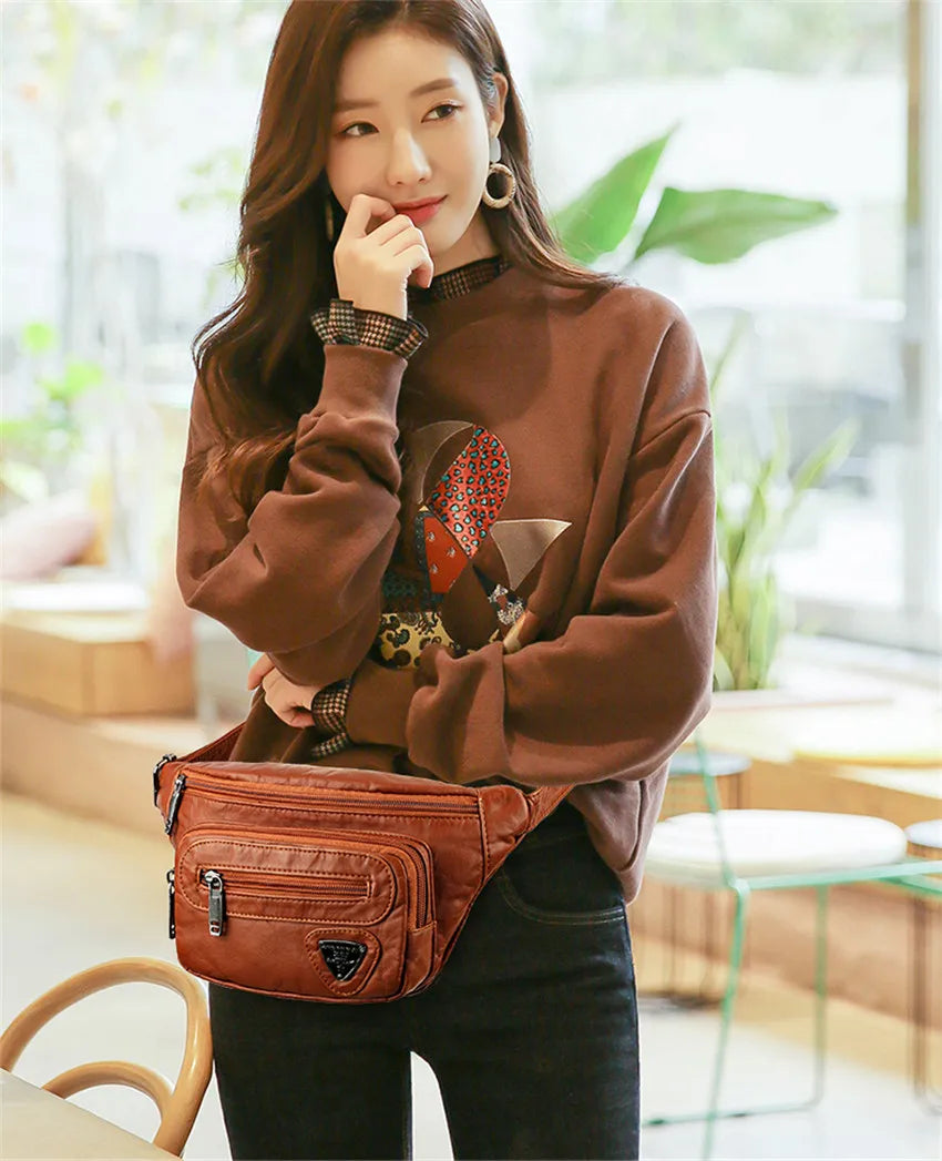 Solid Soft Crossbody Fanny Pack for Women