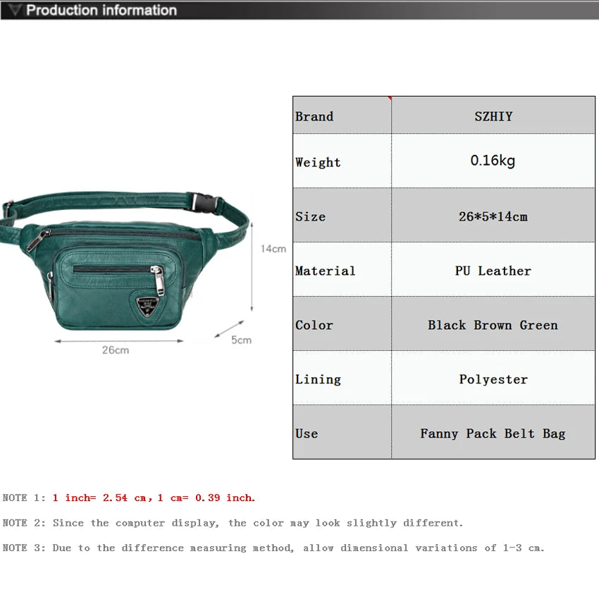 Solid Soft Crossbody Fanny Pack for Women