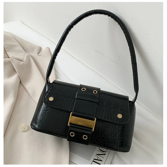 Retro Casual Ladies Totes Shoulder Bag PU Leather Underarm Bag