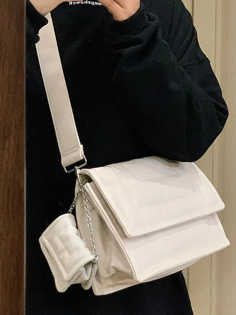 Women Shoulder Bag Lady Handbag and Purses Female Clutches Totes Wide Strap