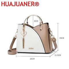 Women's Leather Shoulder Bag Heart Pendant Totes Bag