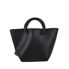 Matte Leather Bucket Bag Large Tote Women Shoulder Crossbody Handbag