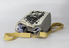 Canvas Buddha Print Bucket Bag Cross Body Shoulder Hand Bag