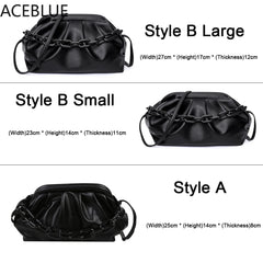 Soft Leather Cloud Shoulder Bag for Women Crossbody Travel Chain Handbag
