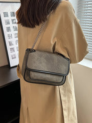Contrast Denim Crossbody Bag for Women