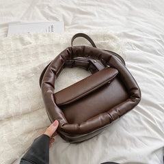 Cotton Space Bags for Women Down Padded Quilted Shoulder Crossbody Bag
