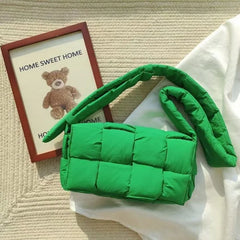 Cotton Crossbody Bag Quilted Down Padded Shoulder Small Handbags