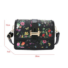 Crocodile Pattern Women Handbag Flap Pu Leather Messenger Bag