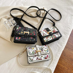 Crocodile Pattern Women Handbag Flap Pu Leather Messenger Bag