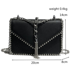 Small Square Crossbody Bag for Women PU Leather Chain Shoulder Messenger