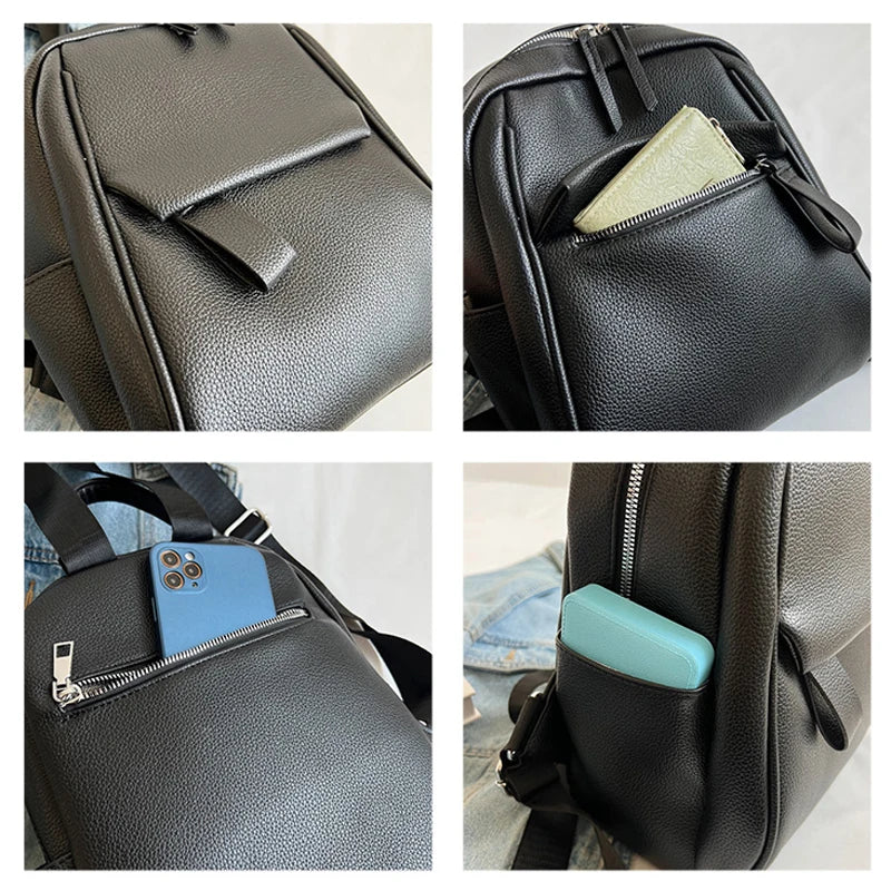 Mini Leather Backpack Women Small Bag Shoulder Girl Purses