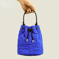 Quilted Padded Bucket Bag Down Cotton Crossbody Winter Handbag